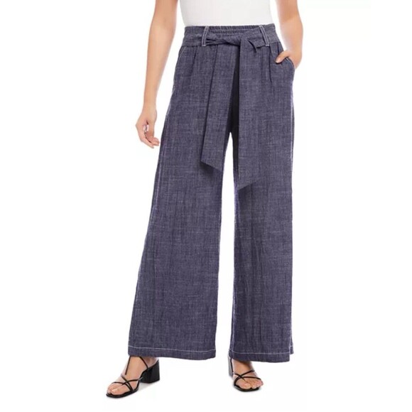 Karen Kane Pants - Karen Kane XS Wide Leg Pants Linen Blend High Rise Womens Extra Small NWT